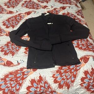 aritzia tna zip up black hoodie